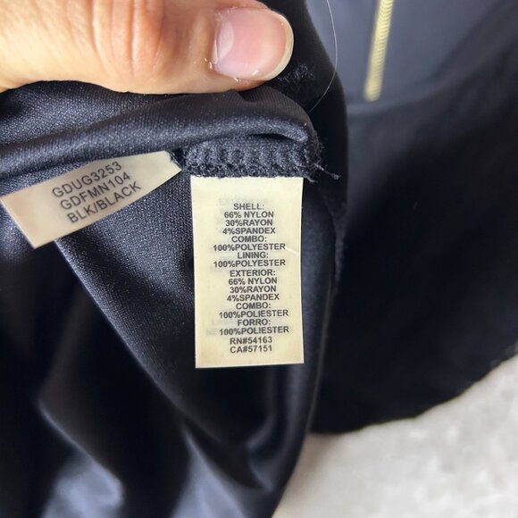 Guess Los Angeles Women’s Size 0 Black Lace Dress with Gold Zipper Down Back - Picture 7 of 7